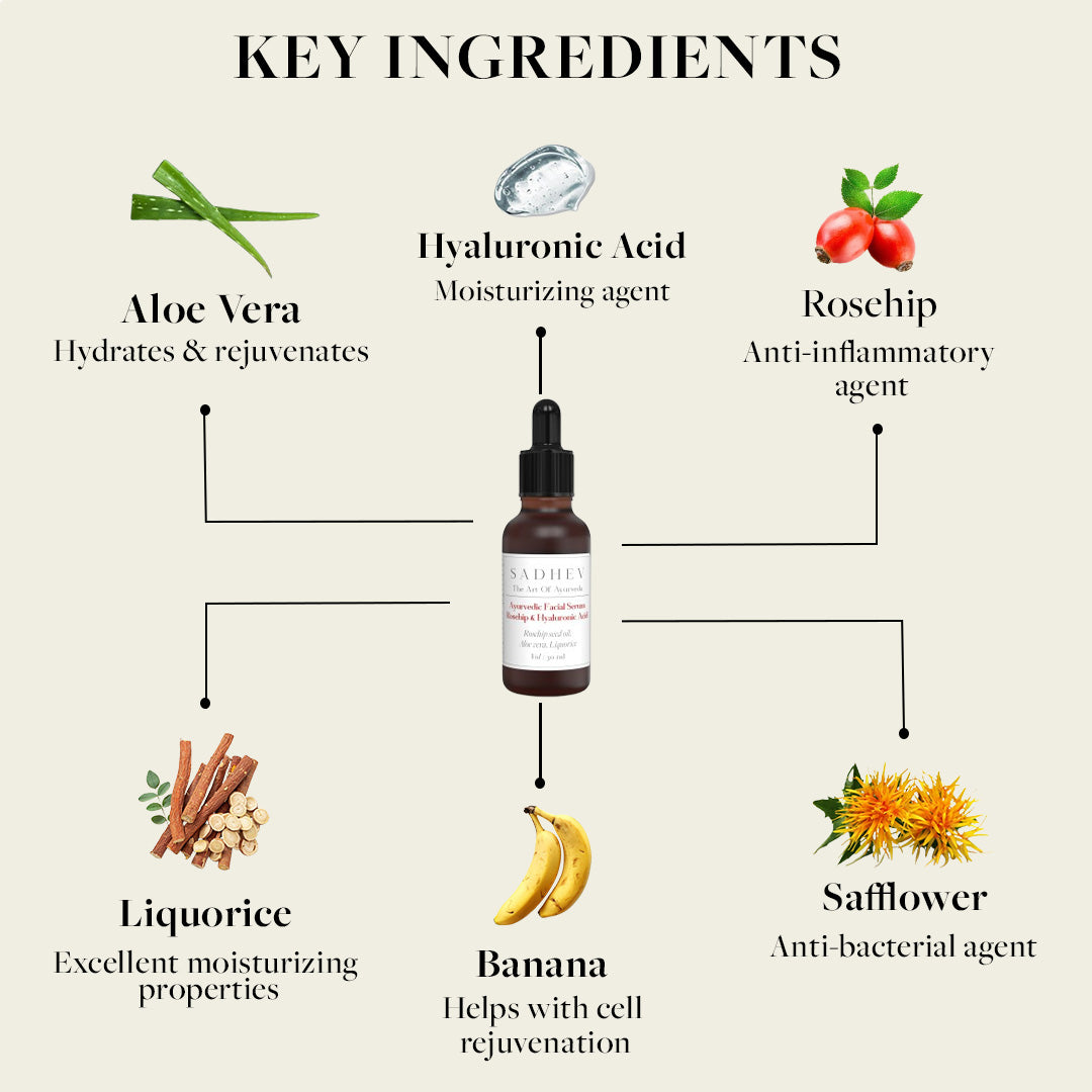 Ayurvedic Rosehip & Hyaluronic Acid Serum