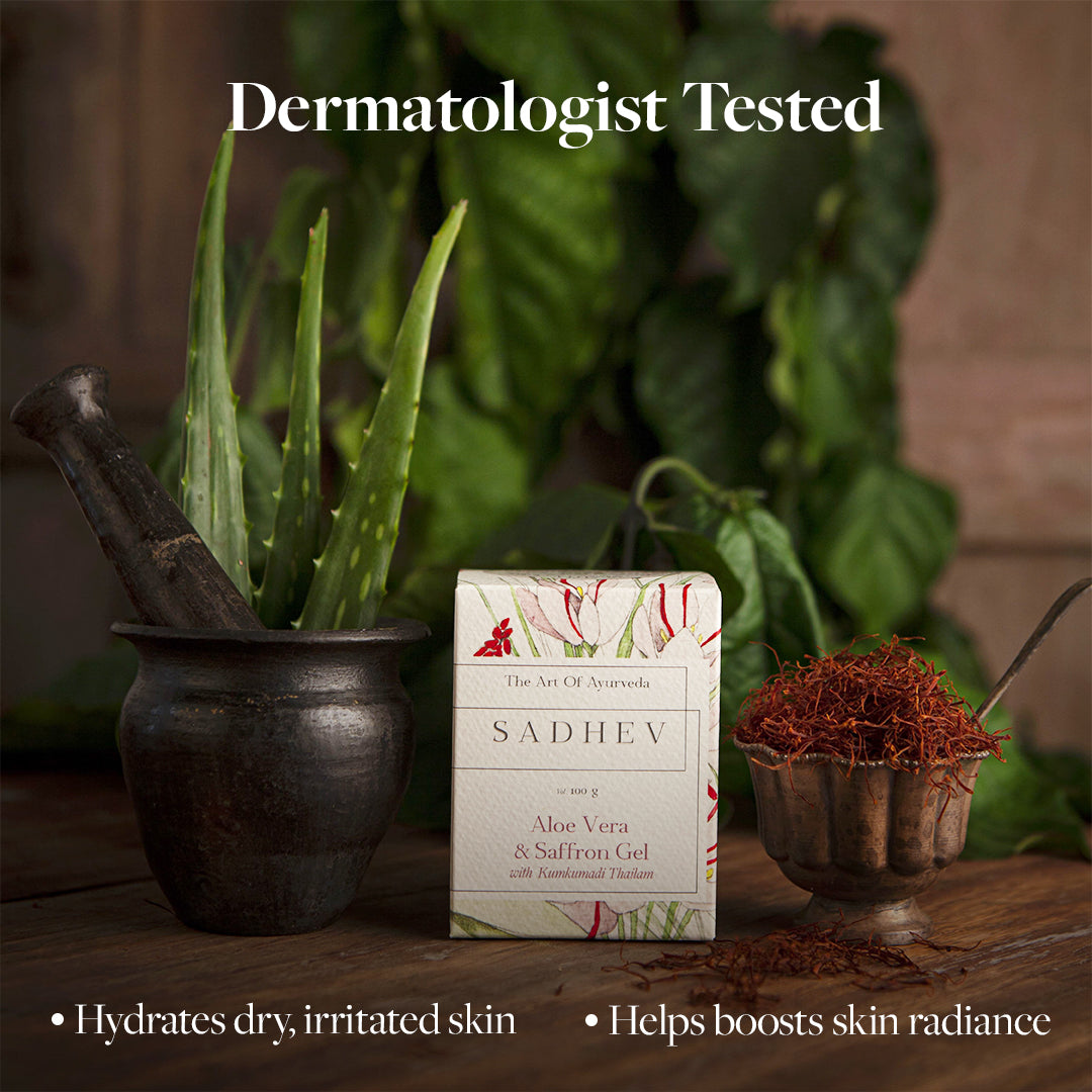 Aloe Vera And Saffron Gel With Kumkumadi Tailam