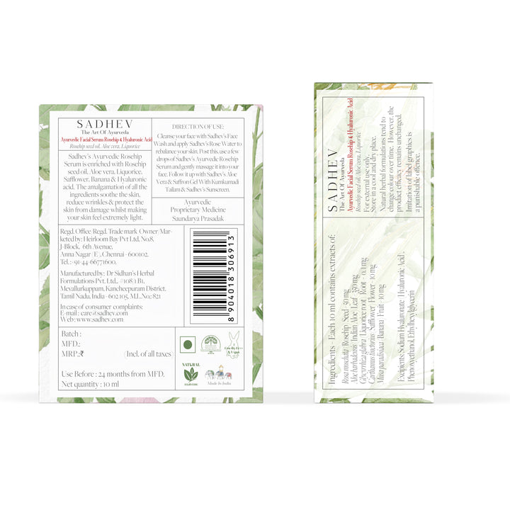 Ayurvedic Rosehip & Hyaluronic Acid Serum