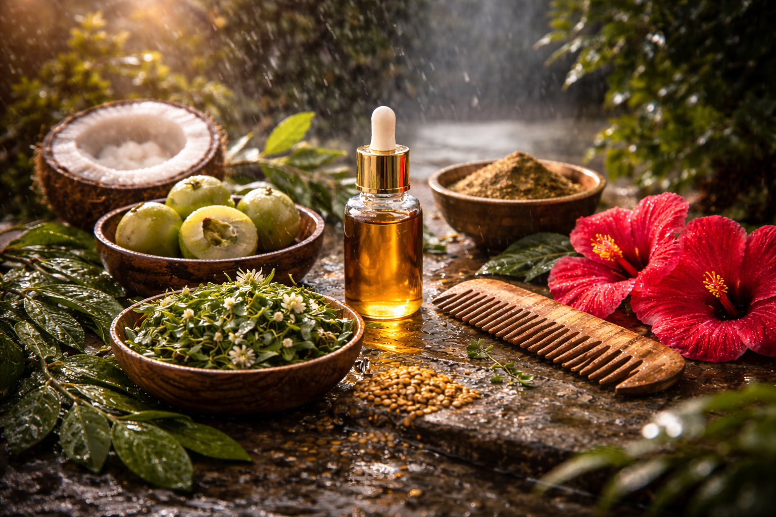Monsoon Hair Care — The Ayurvedic Guide to Frizz, Dandruff and Hair Fall