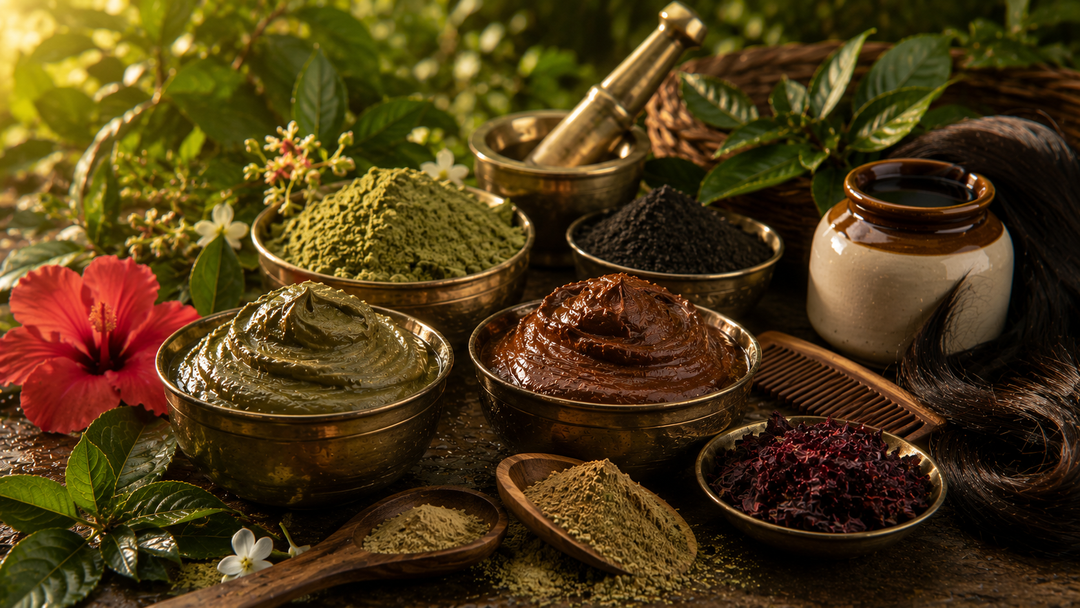 Natural Hair Colour — The Complete Ayurvedic Guide to Henna, Indigo and Grey Coverage