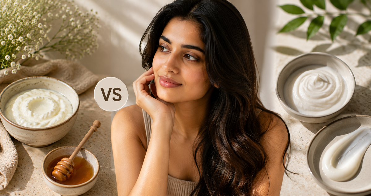 Curd-Honey Hair Mask vs SADHEV Conditioner and Leave-In Serum
