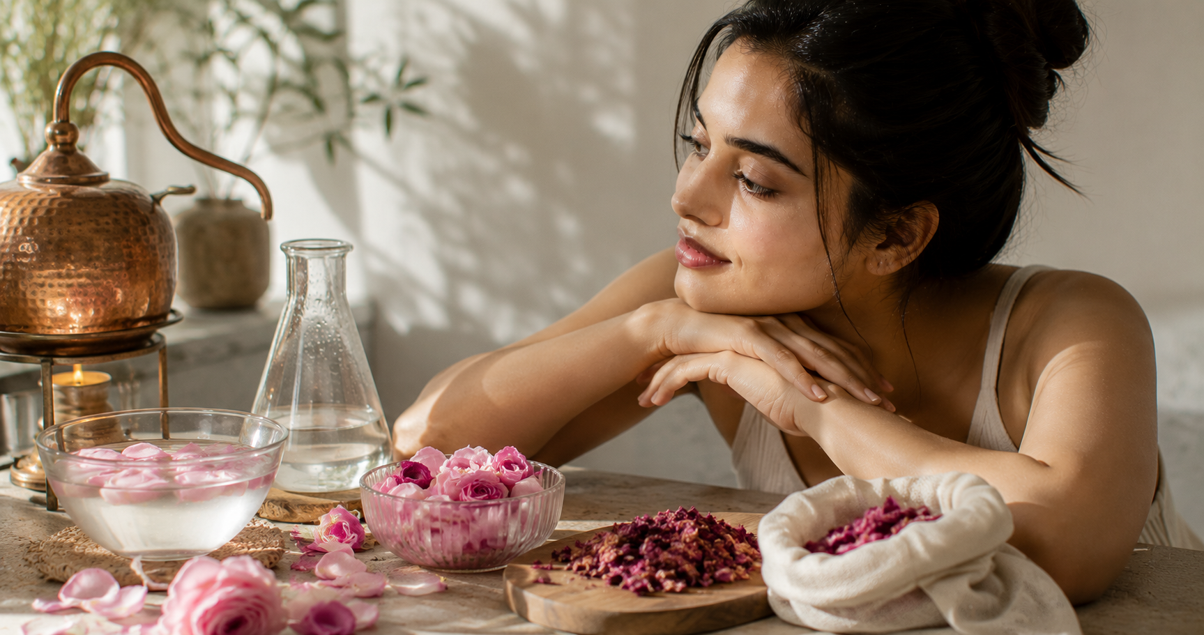 Homemade Rose Water vs SADHEV Steam-Distilled Rose Water