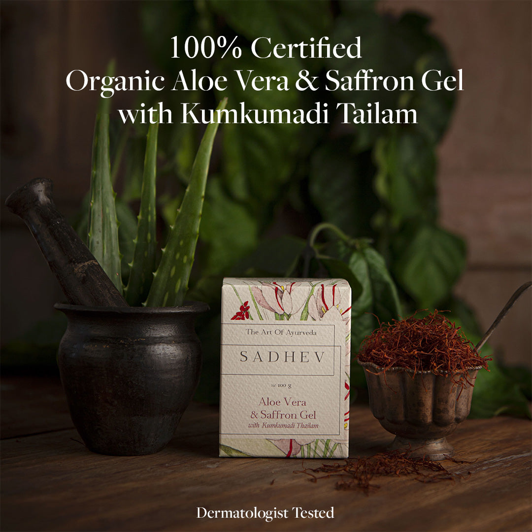 Aloe Vera And Saffron Gel With Kumkumadi Tailam