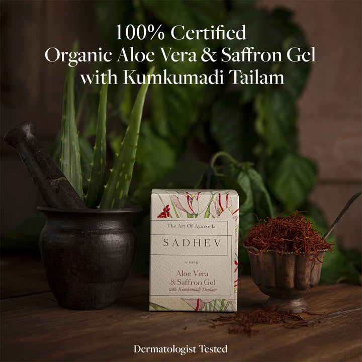 Aloe Vera And Saffron Gel With Kumkumadi Tailam