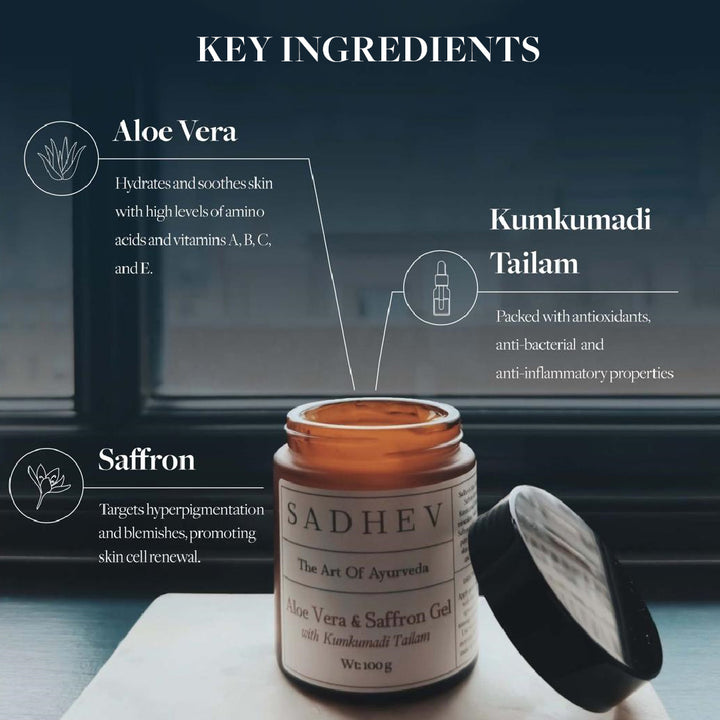 Aloe Vera And Saffron Gel With Kumkumadi Tailam