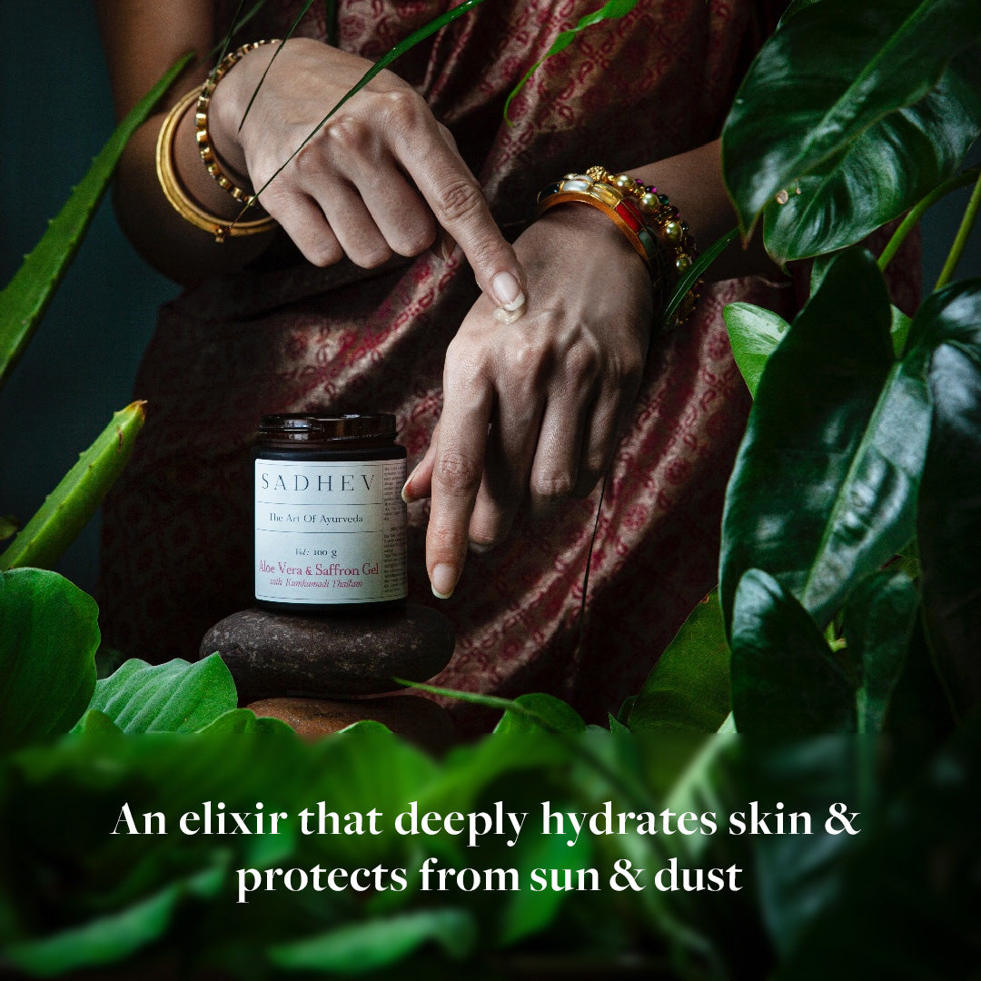 Aloe Vera And Saffron Gel With Kumkumadi Tailam