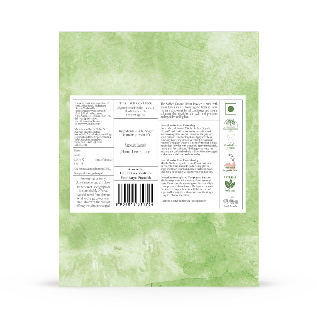 Sadhev Organic Henna Powder