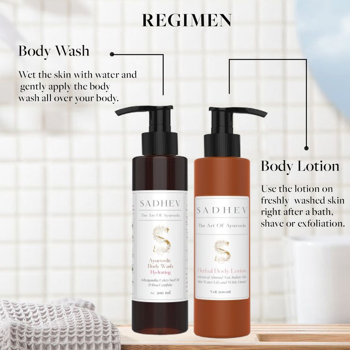 Ayurvedic Body Wash Hydrating - Ashwagandha, Celery Seed Oil & Rosa Centifolia