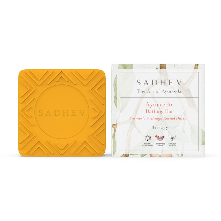 Turmeric & Mango Kernel Butter Bathing Bar - 125 Gm