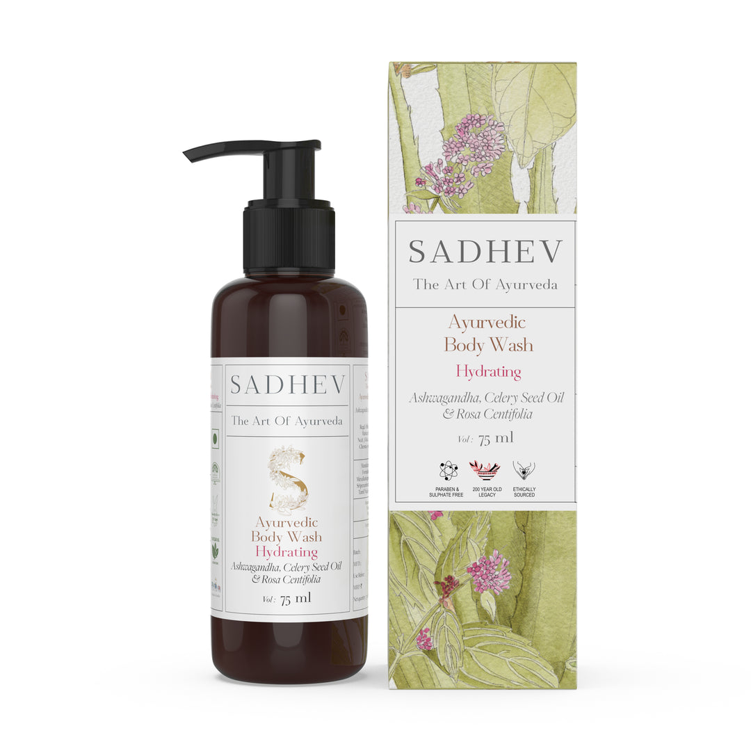 Ayurvedic Body Wash Hydrating - Ashwagandha, Celery Seed Oil & Rosa Centifolia