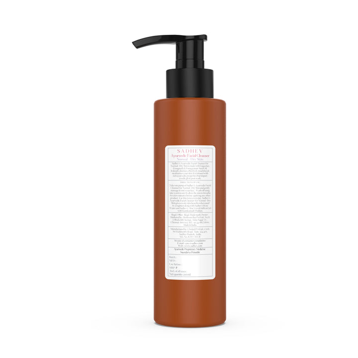 Directions to use Sadhev Ayurvedic Facial Cleanser Normal-Dry Skin