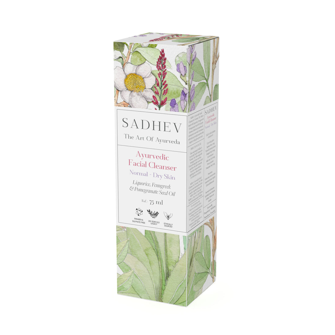 Sulphate Free Sadhev Ayurvedic Facial Cleanser Normal-Dry Skin