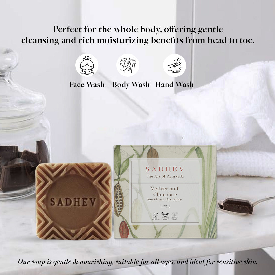Vetiver & Chocolate Bathing Bar - 125gms