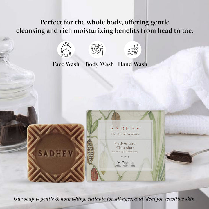 Vetiver & Chocolate Bathing Bar - 125gms