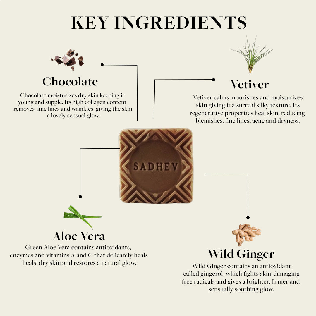 Vetiver & Chocolate Bathing Bar - 125gms
