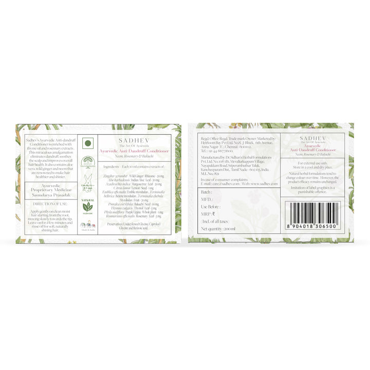 Ayurvedic Anti-Dandruff Conditioner