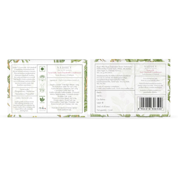 Ayurvedic Anti-Dandruff Conditioner