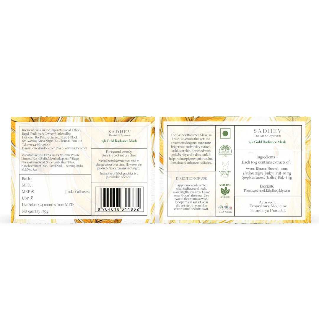 Sadhev 24K Gold Radiance Mask