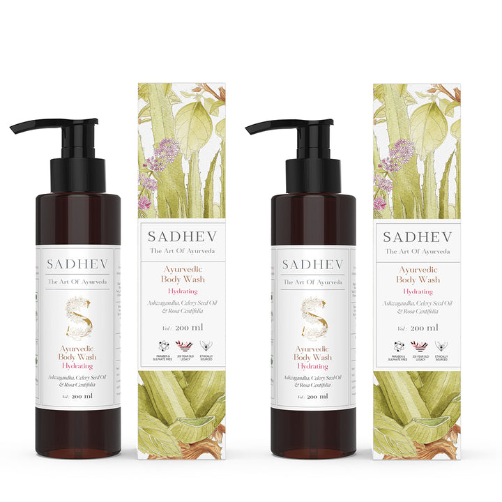 Ayurvedic Body Wash Hydrating - Ashwagandha, Celery Seed Oil & Rosa Centifolia