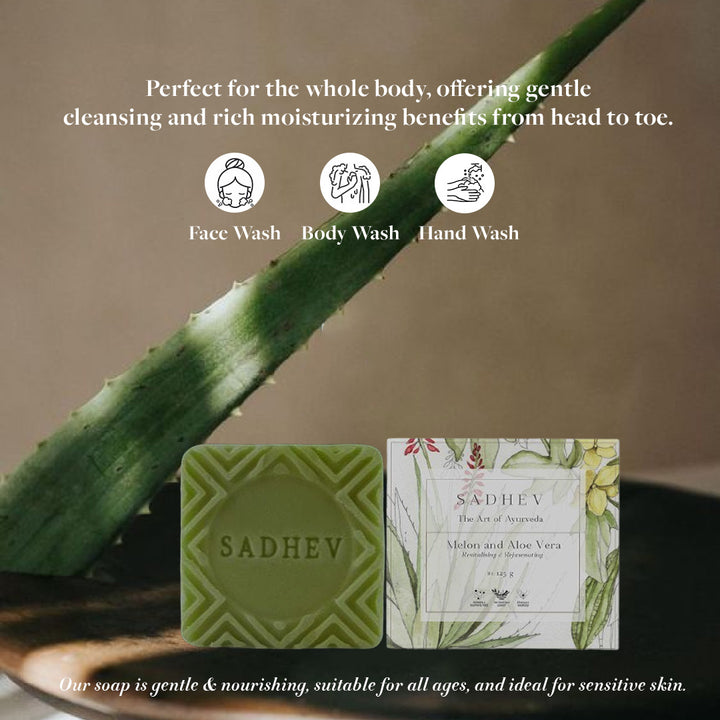 Melon & Aloe Vera Bathing Bar - 125gms