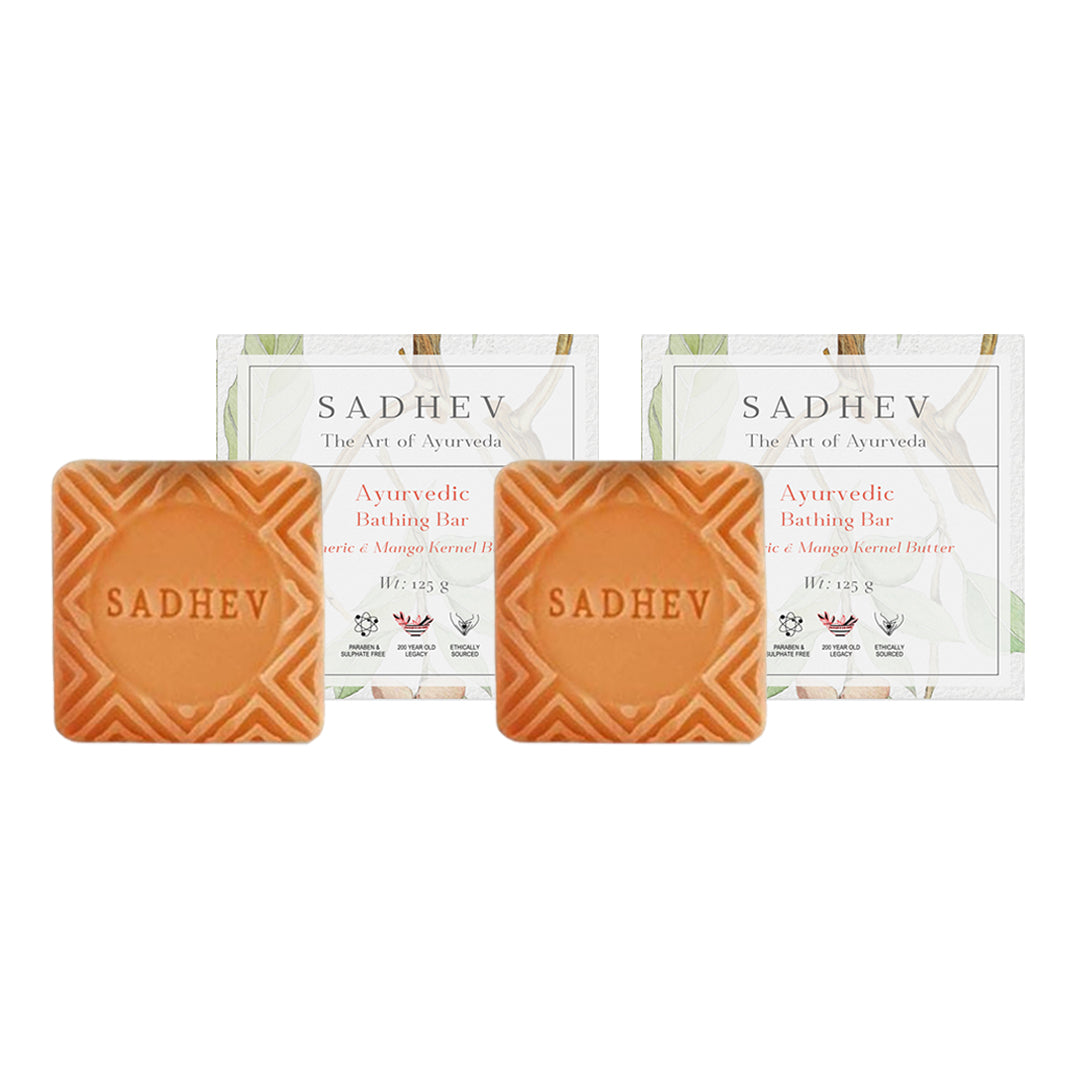Turmeric & Mango Kernel Butter Bathing Bar - 125 Gm