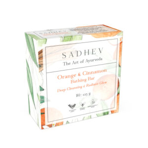 Sadhev Orange & Cinnamon Bathing Bar - 125gms